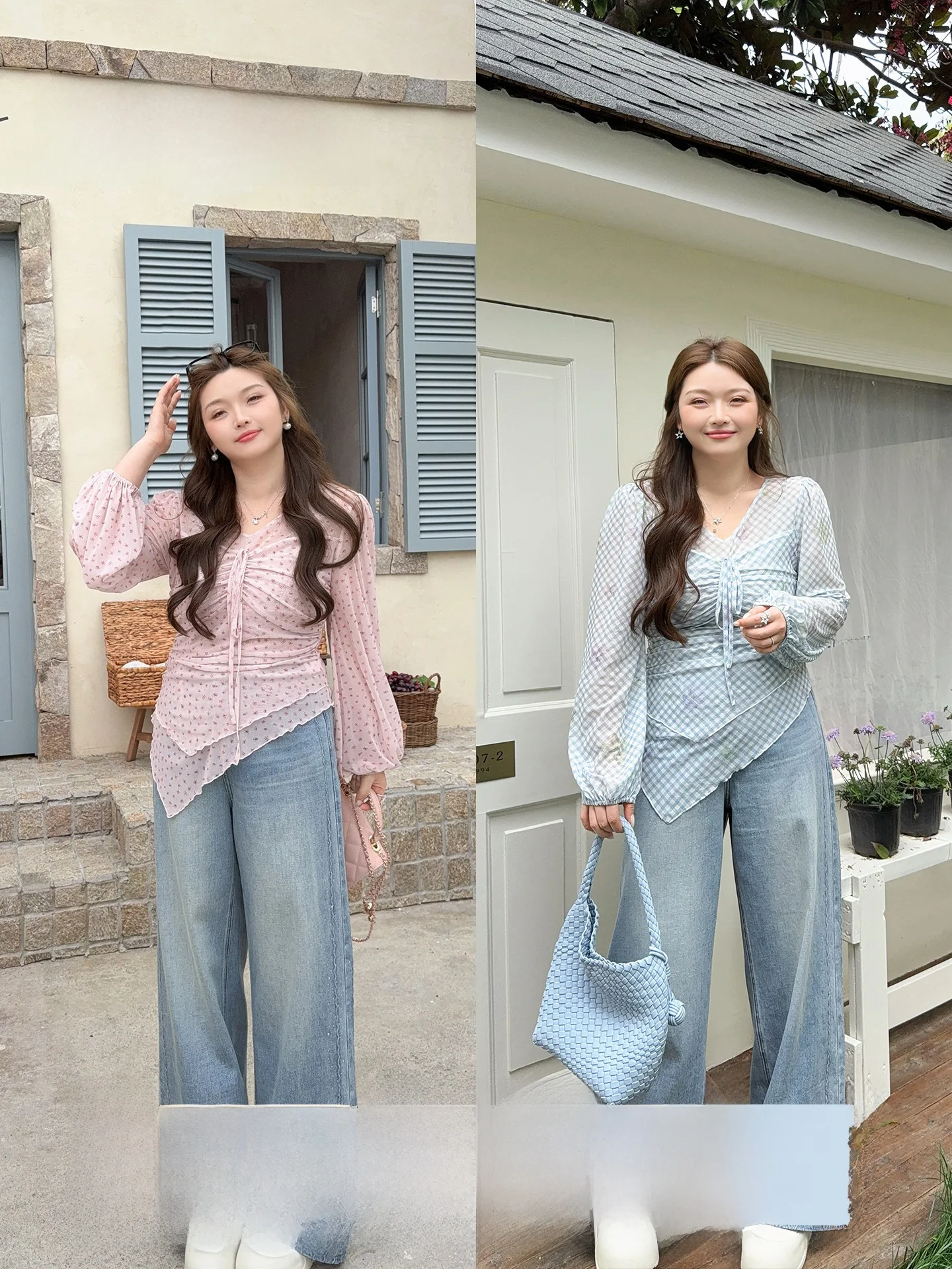 Miss Ying plus Size Women's Shirt Korean Design V-neck Plaid Top Waist-cinching New Style Spring Summer Season Ladies' Fashion
Miss Ying plus Size Women's Shirt Korean Design V-neck Plaid Top Waist-cinching New Style Spring Summer Season Ladies' Fashion
