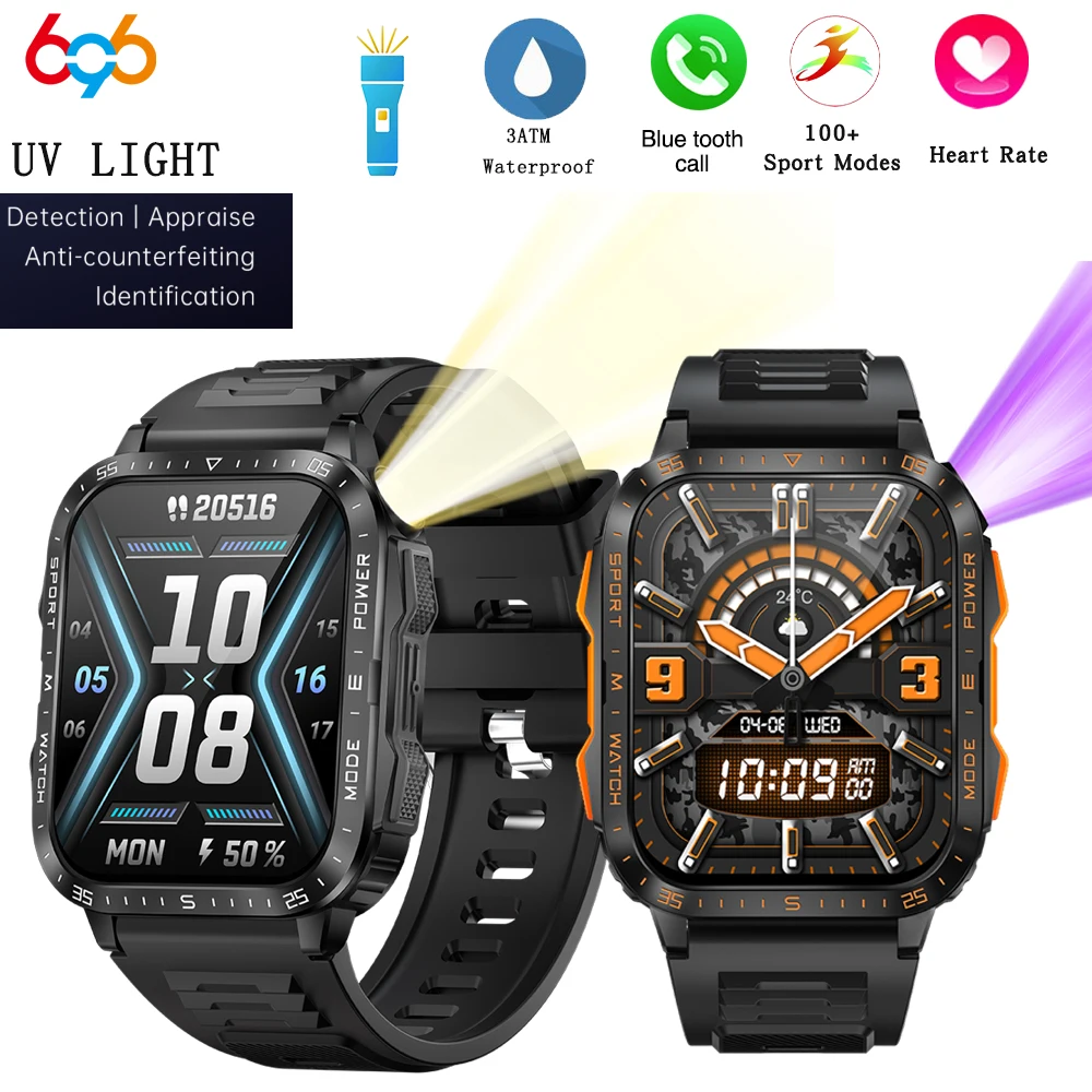 Smart Watch Men Women LED Flashlight 3ATM Waterproof 1.96" Screen 430mAh Outdoor Sports Tracker Blue Tooth Call Music Smartwatch
Smart Watch Men Women LED Flashlight 3ATM Waterproof 1.96" Screen 430mAh Outdoor Sports Tracker Blue Tooth Call Music Smartwatch