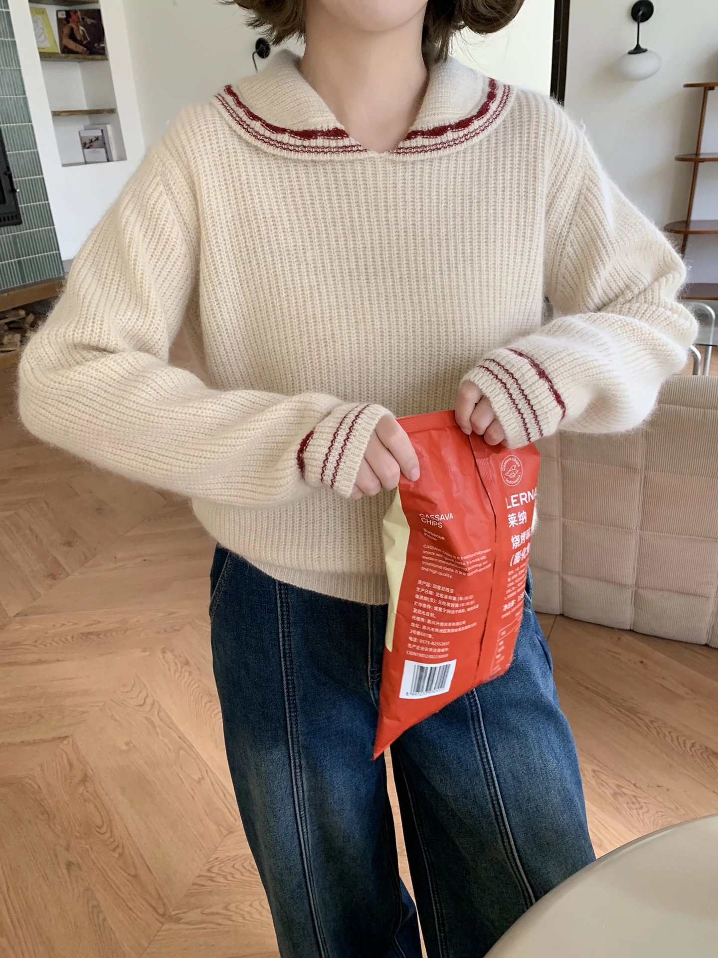 ELINSU Casual Loose Knitted Sweater Women's Autumn Winter Faion Color Blo Collar Design Comfortable Long Sve Top
ELINSU Casual Loose Knitted Sweater Women's Autumn Winter Faion Color Blo Collar Design Comfortable Long Sve Top