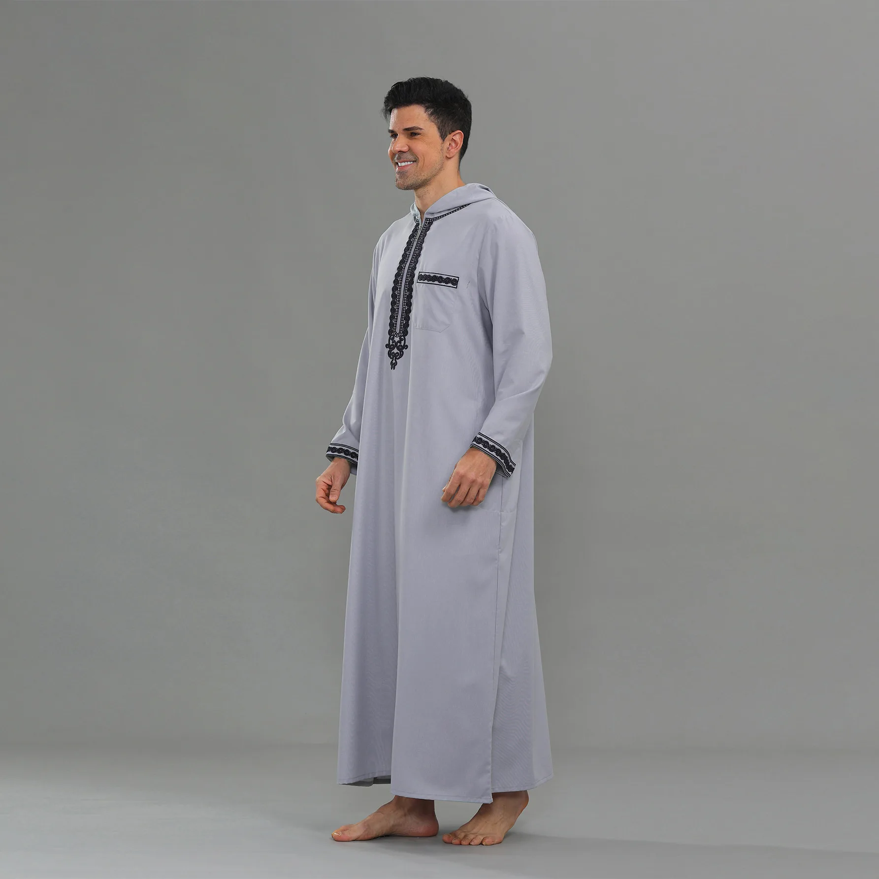 Men Hooded Robe Pocket Eid Ramadan Muslim Abaya Jubba Thobe Moroccan Daffah Dishdasha Djellaba Islam Clothing Traditional Casual
Men Hooded Robe Pocket Eid Ramadan Muslim Abaya Jubba Thobe Moroccan Daffah Dishdasha Djellaba Islam Clothing Traditional Casual