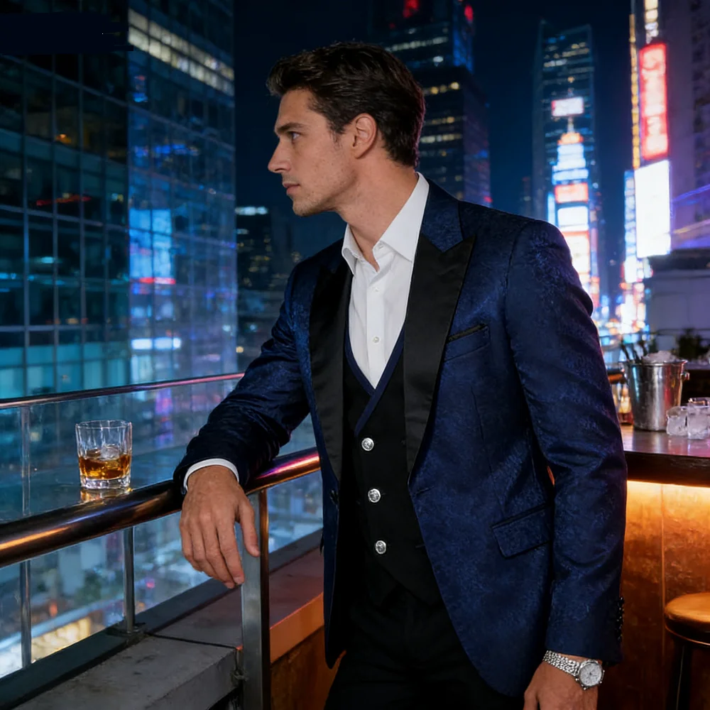 Royal Blue 3 Piece Men's Wedding Suits Casual Groomsmen Bridegroom Tuxedo Blazer Jacket Vest Pants Set for Homme
Royal Blue 3 Piece Men's Wedding Suits Casual Groomsmen Bridegroom Tuxedo Blazer Jacket Vest Pants Set for Homme