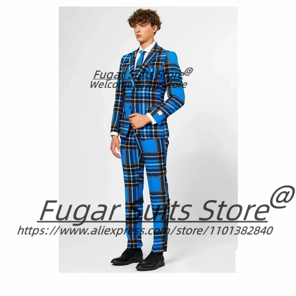 Casual Plaid Men Suits Male Prom Blazers Customized Slim Fit Notched Lapel Groom Wedding Tuxedos 2Pieces Sets trajes para hombre
Casual Plaid Men Suits Male Prom Blazers Customized Slim Fit Notched Lapel Groom Wedding Tuxedos 2Pieces Sets trajes para hombre
