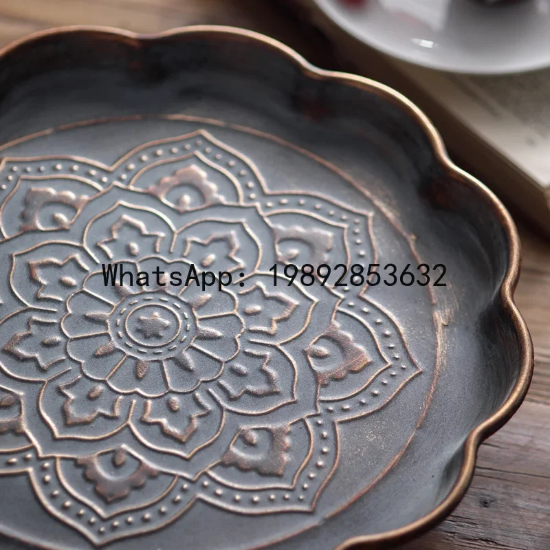 BJ Chinese Style Retro Polygonal Carved Iron Tray Tea Room Restaurant Stove Cooking Tea Tabletop Fruit Plate Decorative Plate
BJ Chinese Style Retro Polygonal Carved Iron Tray Tea Room Restaurant Stove Cooking Tea Tabletop Fruit Plate Decorative Plate