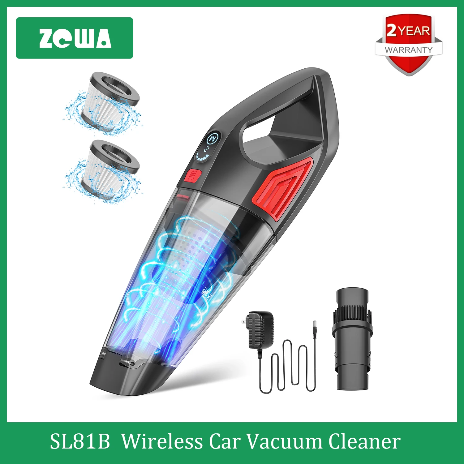 ZCWA SL81B 9000Pa Wireless Car Vacuum Cleaner USB Charging 2500mAh Portable Cleaning Appliance Dry Vacuum Cleaner Household
ZCWA SL81B 9000Pa Wireless Car Vacuum Cleaner USB Charging 2500mAh Portable Cleaning Appliance Dry Vacuum Cleaner Household