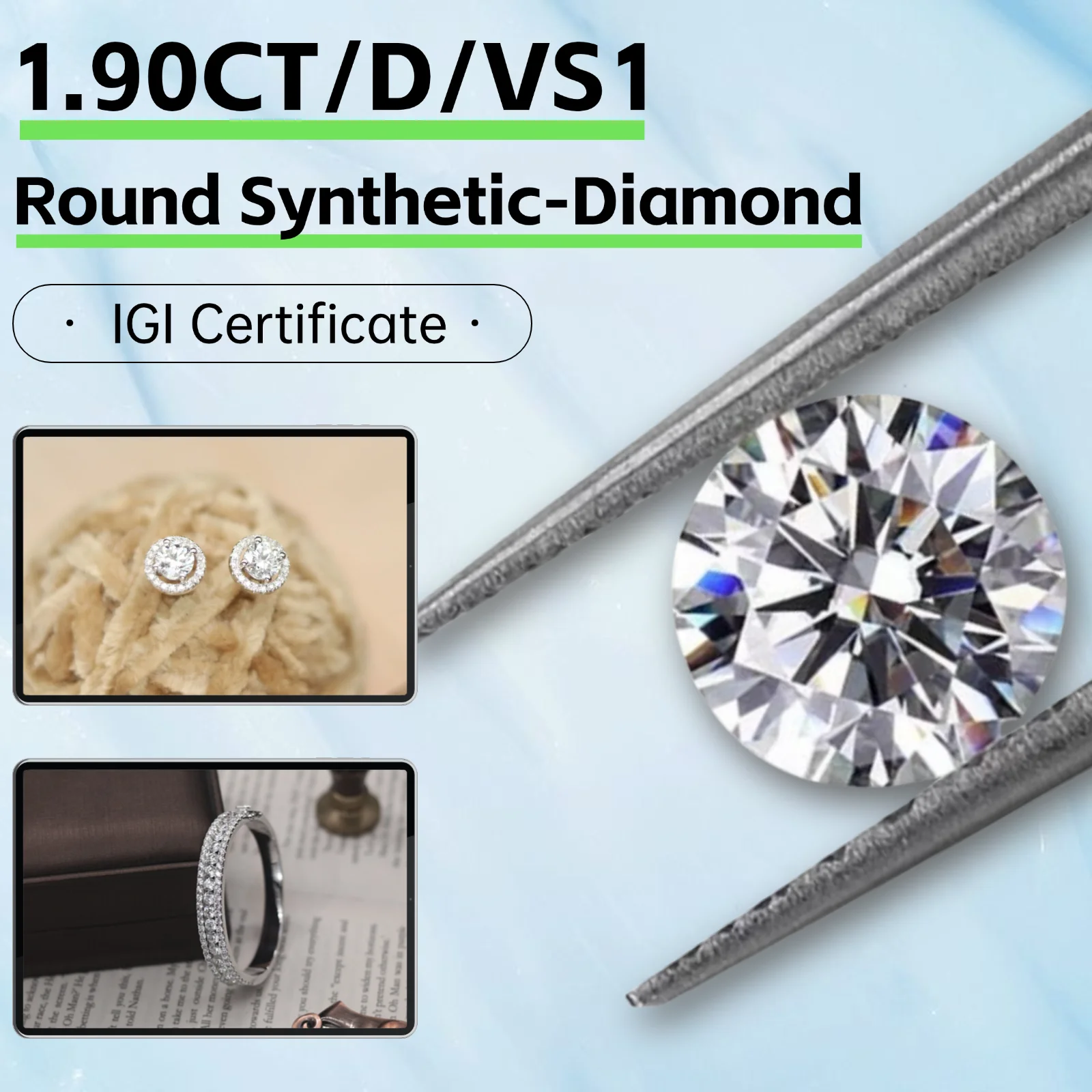 Искусственный бриллиант 1.90 карата D VS1 круглой огранки, идеальный синтетический алмаз для колец, ожерелий, подвесок, серег, для создания ювелирных изделий своими руками
Искусственный бриллиант 1.90 карата D VS1 круглой огранки, идеальный синтетический алмаз для колец, ожерелий, подвесок, серег, для создания ювелирных изделий своими руками