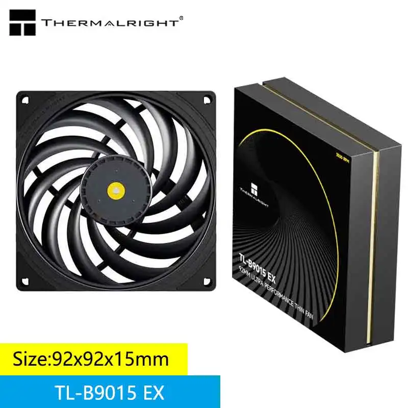 Thermalright TL-B9015 EX 9CM Computer case air cooling fan,92x92x15mm,LCP blade performance fan,Dual Ball Bearing
Thermalright TL-B9015 EX 9CM Computer case air cooling fan,92x92x15mm,LCP blade performance fan,Dual Ball Bearing