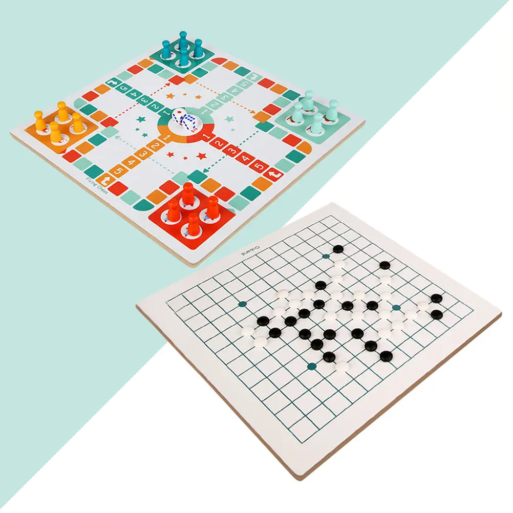 1Set Wooden Family Interactive Chess -in-One Flying Chess and Five-in-A-Row Board for Kids Parent-Child
1Set Wooden Family Interactive Chess -in-One Flying Chess and Five-in-A-Row Board for Kids Parent-Child