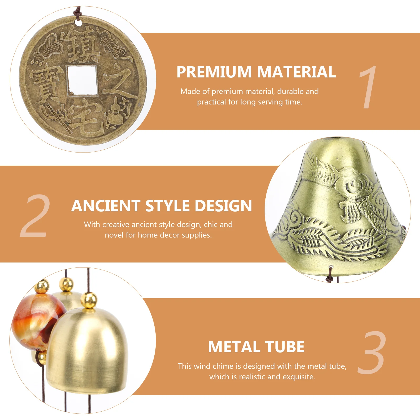 Metal Wind Chimes Durable Compact Balcony Garden Decoration Copper Zinc Alloy Realistic Outdoor Home Yard Pendant
Metal Wind Chimes Durable Compact Balcony Garden Decoration Copper Zinc Alloy Realistic Outdoor Home Yard Pendant