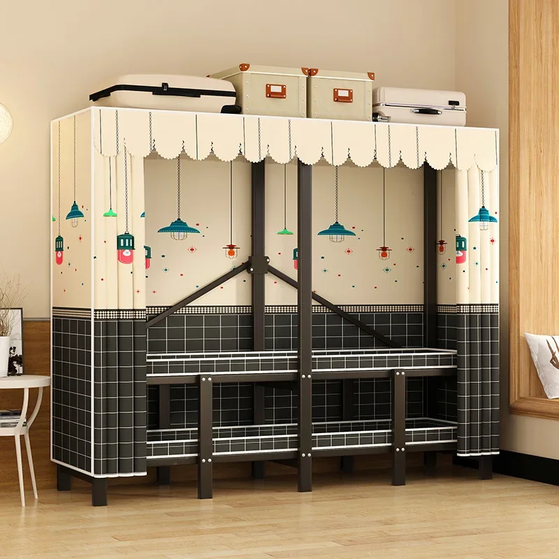 Cupboard Minimalist Wardrobe Nordic Modern Wearable Cheap Fabric Exterior Wardrobe Makeup Open Clothes Ropero Home Furniture 
Cupboard Minimalist Wardrobe Nordic Modern Wearable Cheap Fabric Exterior Wardrobe Makeup Open Clothes Ropero Home Furniture
