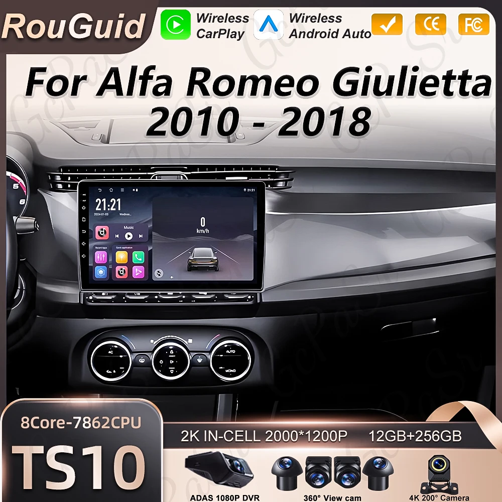 Android 16 Auto Car Radio For Alfa Romeo Giulietta 2010 - 2018 Carplay Multimedia Player Stereo 2k GPS Navigation Head Unit DSP
Android 16 Auto Car Radio For Alfa Romeo Giulietta 2010 - 2018 Carplay Multimedia Player Stereo 2k GPS Navigation Head Unit DSP