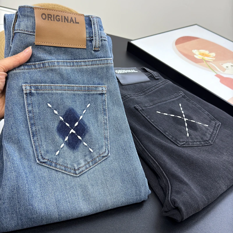 High Waist Straight Leg Jeans Vintage Cotton Stretchy Breadsti Pants Nine-Tenths Length Slim Fit Women's Premium Denim
High Waist Straight Leg Jeans Vintage Cotton Stretchy Breadsti Pants Nine-Tenths Length Slim Fit Women's Premium Denim