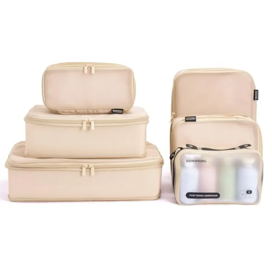 6 Set Expandable Compression Packing Cubes for 714 Day Travel Durable Nylon Ox Luggage Organizers with IP6X Waterproof Toiletry
6 Set Expandable Compression Packing Cubes for 714 Day Travel Durable Nylon Ox Luggage Organizers with IP6X Waterproof Toiletry
