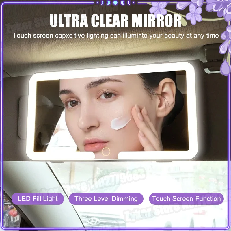 LED Car Sun Visor Vanity Mirror Car Interior Universal Thin Mirrors HD Makeup Mirror Rechargeable Touch Screen Fill Light Mirror
LED Car Sun Visor Vanity Mirror Car Interior Universal Thin Mirrors HD Makeup Mirror Rechargeable Touch Screen Fill Light Mirror
