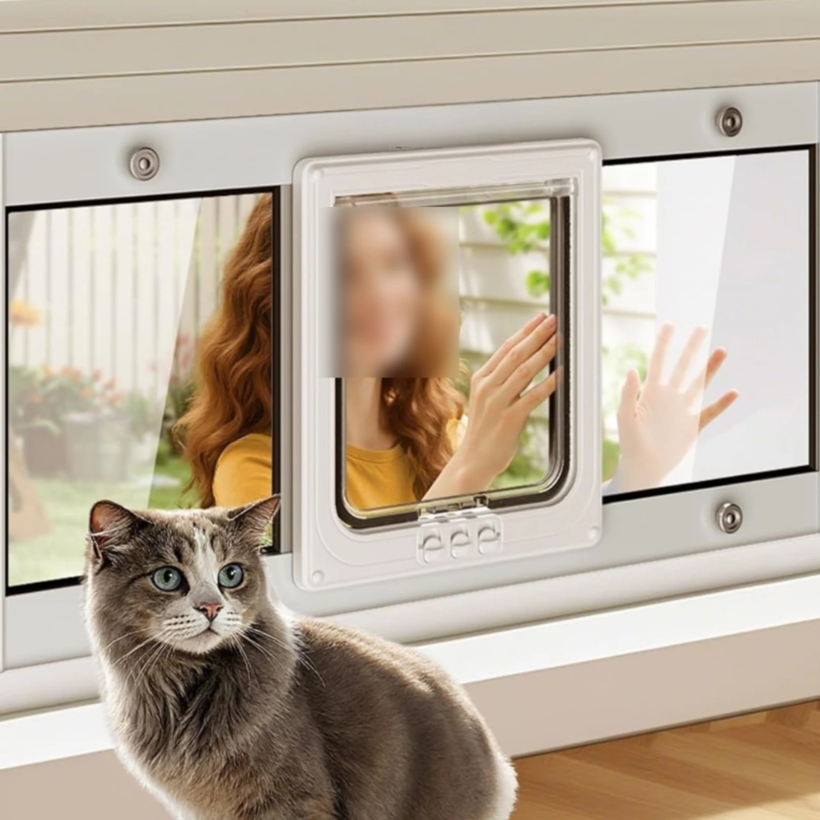 Window Pet Door Adjustable Pet Door Panel Home Entry Aluminum Alloy White Finish
Window Pet Door Adjustable Pet Door Panel Home Entry Aluminum Alloy White Finish
