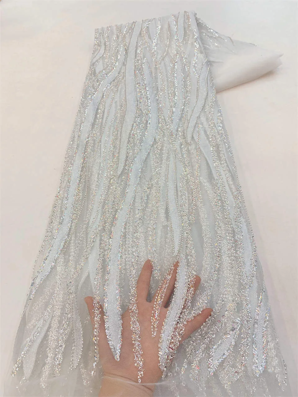Latest Beads African Lace 2024 High Quality Sequins Nigerian French Tulle Fabric Embroidery for Women Dress HXZ5839
Latest Beads African Lace 2024 High Quality Sequins Nigerian French Tulle Fabric Embroidery for Women Dress HXZ5839
