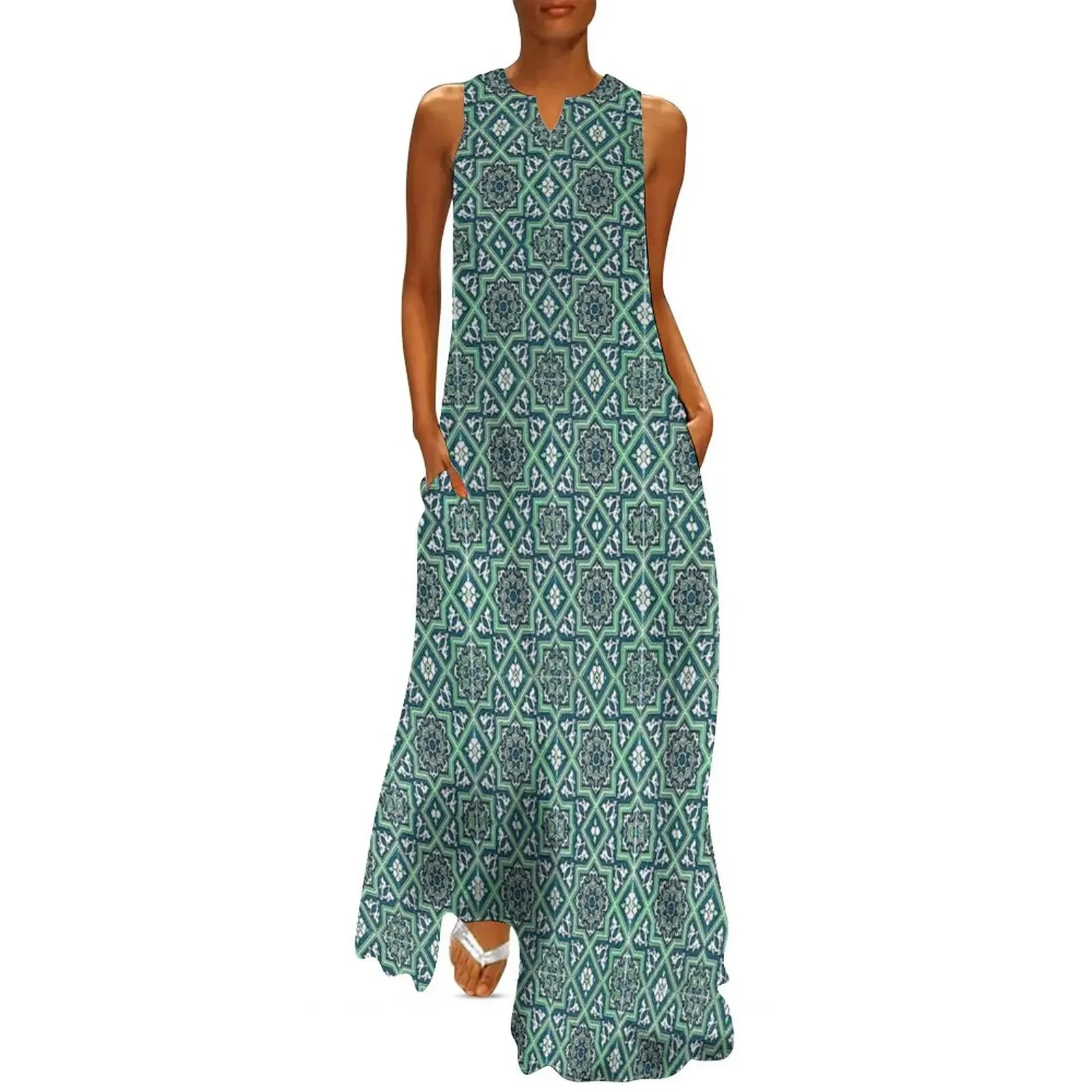 Azulejo, Geometric Pattern Long Dress evening dresses ladies elegant guest wedding dress elegant dresses plus sizes Dress
Azulejo, Geometric Pattern Long Dress evening dresses ladies elegant guest wedding dress elegant dresses plus sizes Dress