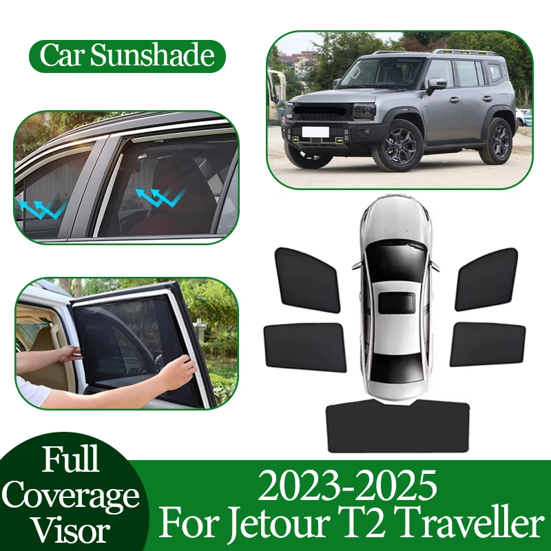 Солнцезащитный козырек на окно автомобиля для Jetour T2 Traveller 2023-2025, магнитное покрытие, солнцезащитный козырек, защита конфиденциальности, автозапчасти
Солнцезащитный козырек на окно автомобиля для Jetour T2 Traveller 2023-2025, магнитное покрытие, солнцезащитный козырек, защита конфиденциальности, автозапчасти