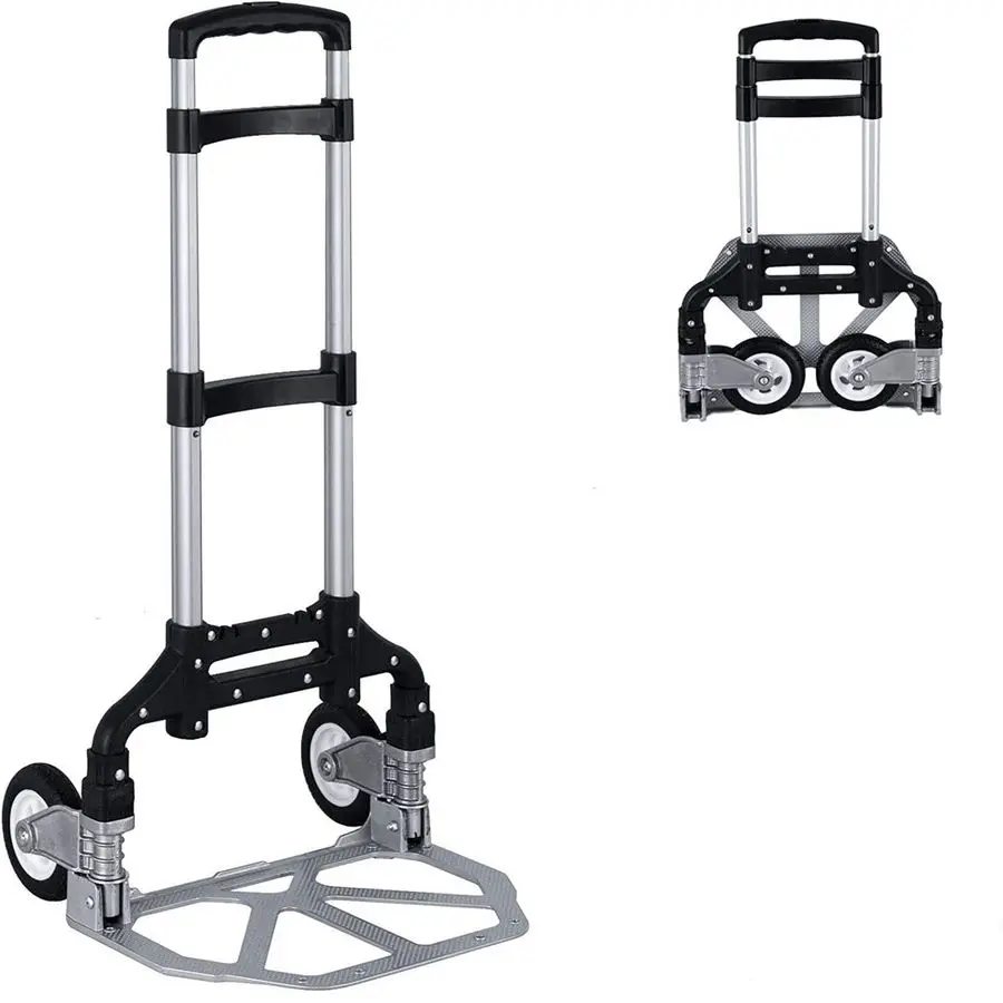 Hand Truck Dolly Aluminum Folding Hand Cart Luggage Trolley Cart Max 175lbs Capacity Dolly Cart, with Telescoping Handle and Rub
Hand Truck Dolly Aluminum Folding Hand Cart Luggage Trolley Cart Max 175lbs Capacity Dolly Cart, with Telescoping Handle and Rub