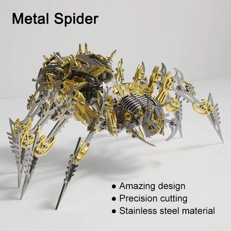 3D Metal Constructor Spider Demon King Modeling DIY Assembly Kits Mechanical Insect blocks Xmas Birthday Gifts for Kids Adult
3D Metal Constructor Spider Demon King Modeling DIY Assembly Kits Mechanical Insect blocks Xmas Birthday Gifts for Kids Adult