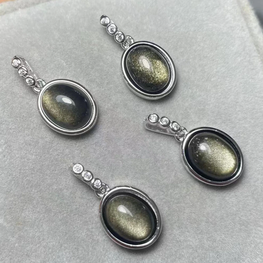 1pendant 925 sterling silver natural 8*10mm golden obsidian pendant charms for gift
1pendant 925 sterling silver natural 8*10mm golden obsidian pendant charms for gift