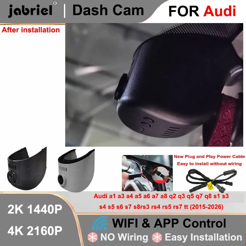 Dash Cam 4K Wifi Plug and Play Car DVR for Audi a1 a3 a4 a5 a6 a7 a8 q3 q5 q7 rs3 rs4 rs5 rs7 tt b5 b6 b7 b8 b9 8v c5 c6 c7 8p
Dash Cam 4K Wifi Plug and Play Car DVR for Audi a1 a3 a4 a5 a6 a7 a8 q3 q5 q7 rs3 rs4 rs5 rs7 tt b5 b6 b7 b8 b9 8v c5 c6 c7 8p