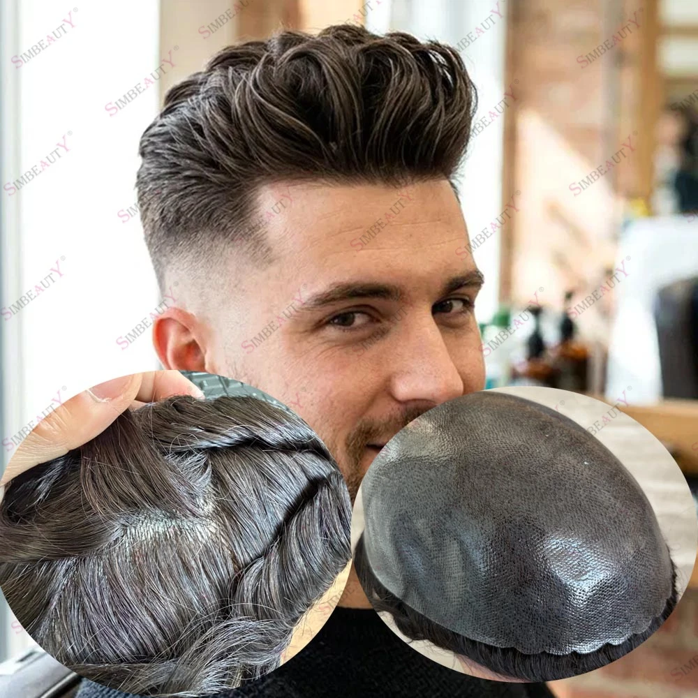 #2 Brown Remy Human Hair Men Wigs Super Durable Undetectable 0.1mm PU Base Men Toupee Natural Hairline Man Hair Prosthesis Unit
#2 Brown Remy Human Hair Men Wigs Super Durable Undetectable 0.1mm PU Base Men Toupee Natural Hairline Man Hair Prosthesis Unit