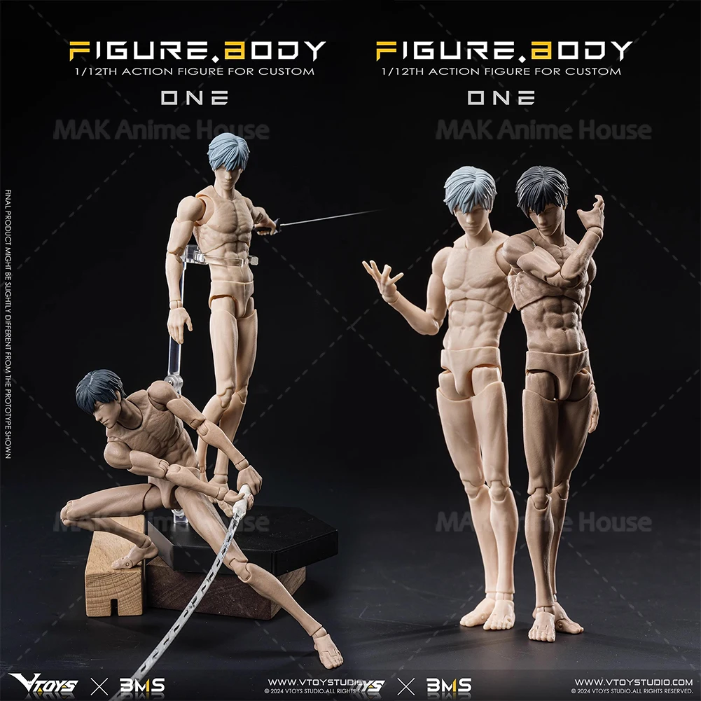 VTOYS X BMS 1/12 VB002 White VB003 Yellow Male Muscle Joint Body Movable Doll16.5cm Super Flexible Action Figure Model Toys
VTOYS X BMS 1/12 VB002 White VB003 Yellow Male Muscle Joint Body Movable Doll16.5cm Super Flexible Action Figure Model Toys