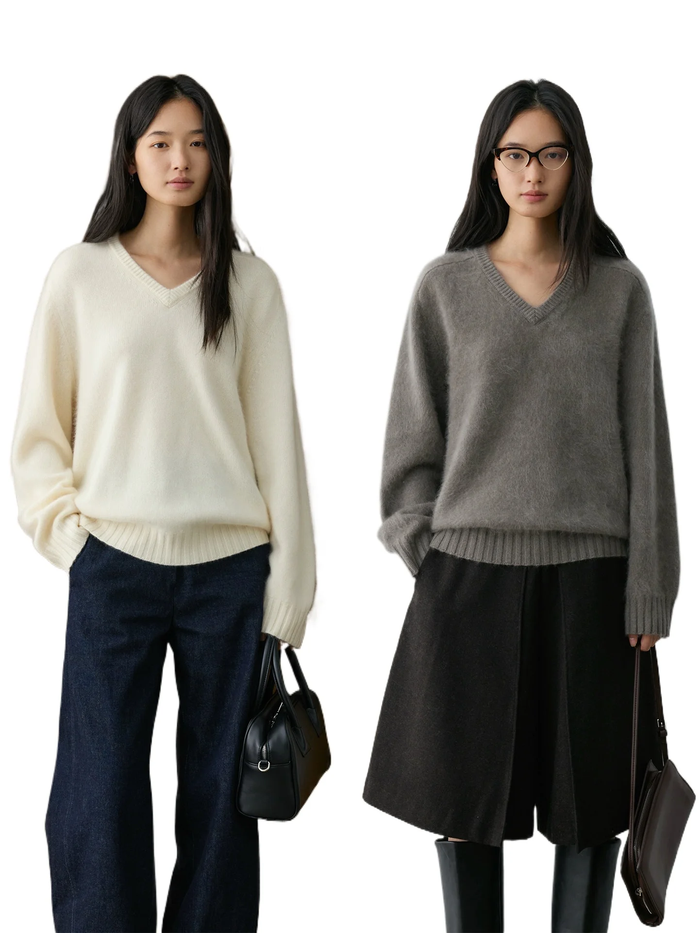 Scarcity Consinee AU short velvet brushed _ simple fashion v neck high gram weight dense woven pure cashmere sweater
Scarcity Consinee AU short velvet brushed _ simple fashion v neck high gram weight dense woven pure cashmere sweater