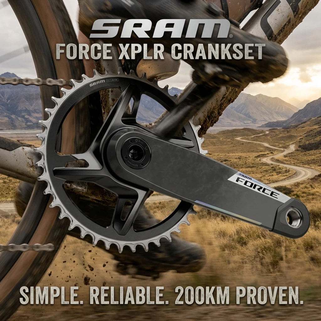 SRAM Force XPLR Crankset FC-FRC-1W-E1 Wide DUB BBs 12/13-Speed SRAM Road Can Be Upgraded to Power Meter
SRAM Force XPLR Crankset FC-FRC-1W-E1 Wide DUB BBs 12/13-Speed SRAM Road Can Be Upgraded to Power Meter