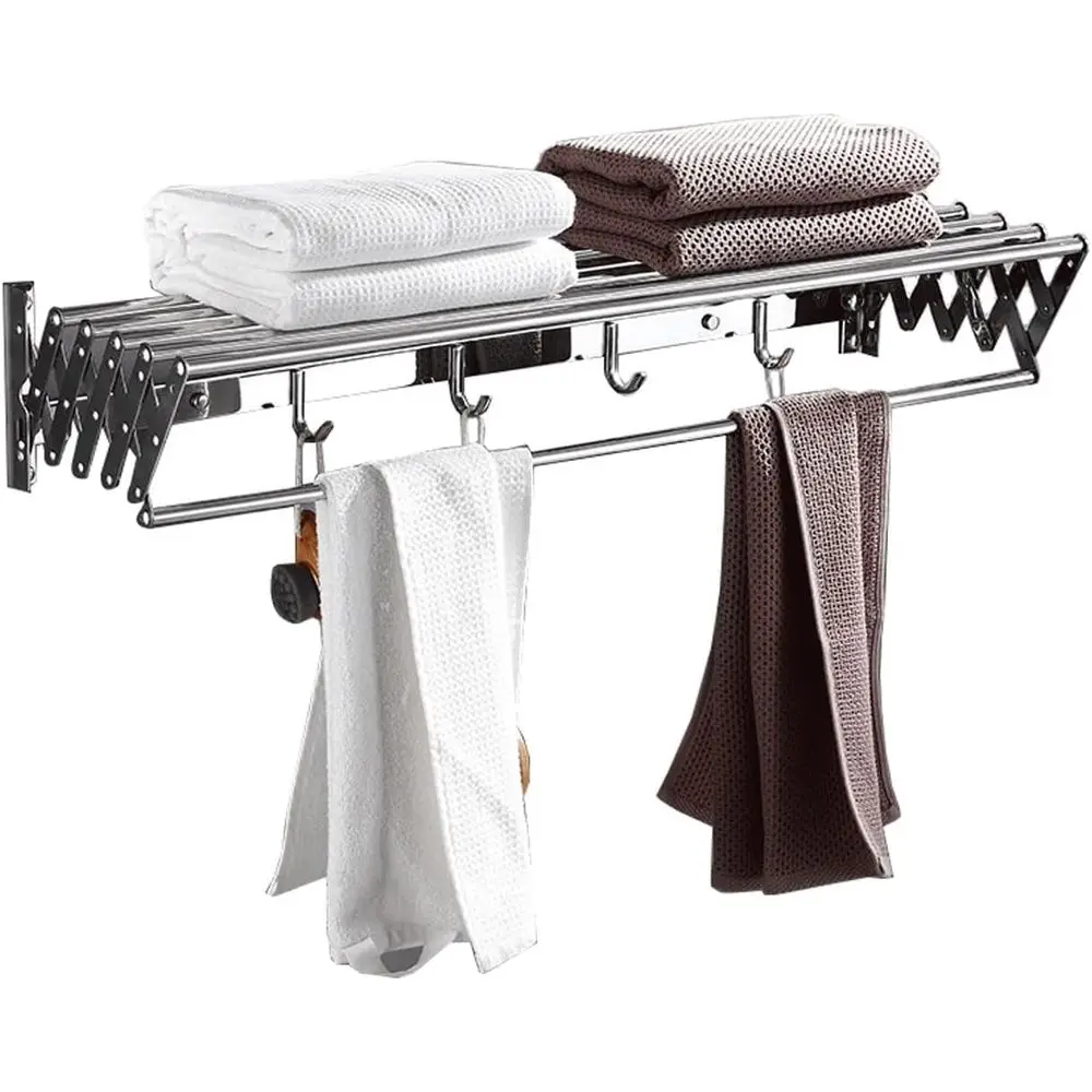 Space-Saving Wall Mount Laundry Drying Rack, Silver, 50cm/19.7in
Space-Saving Wall Mount Laundry Drying Rack, Silver, 50cm/19.7in
