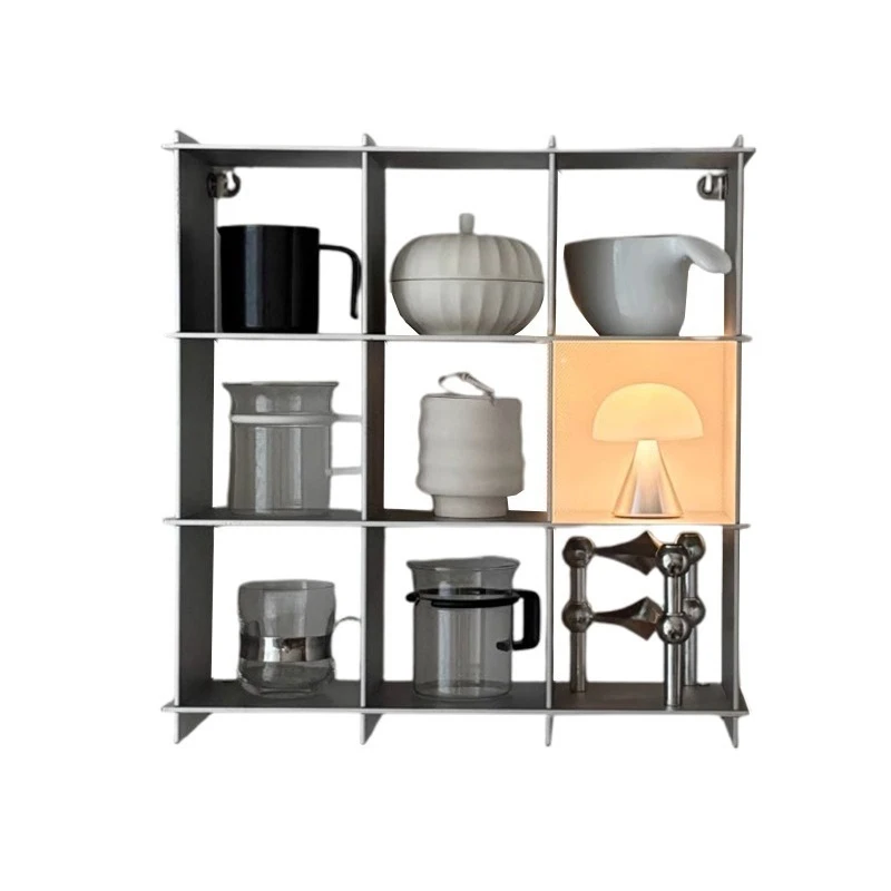 Stainless steel desktop storage rack, Jiugongge display cup holder, open storage rack
Stainless steel desktop storage rack, Jiugongge display cup holder, open storage rack