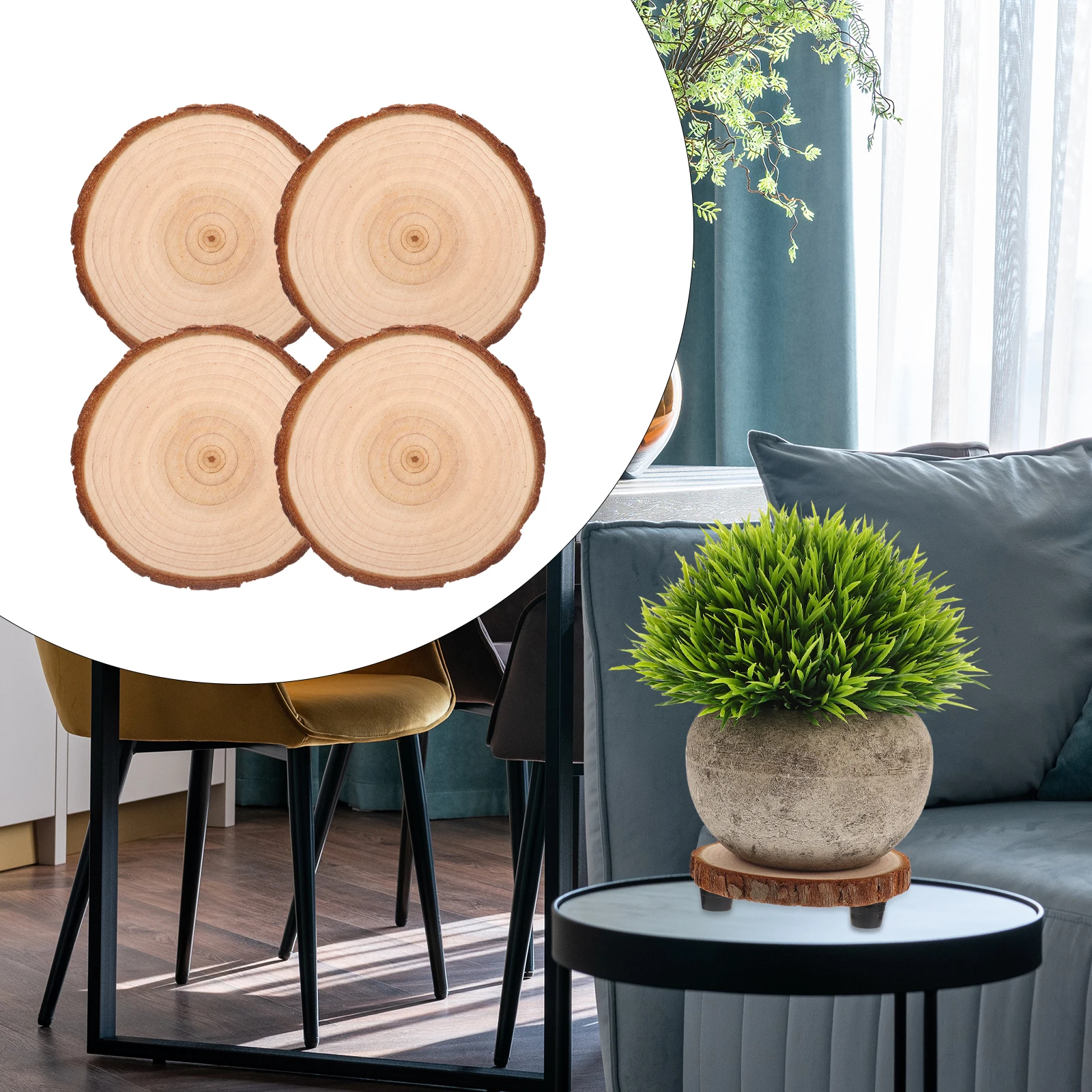 4 Pcs Round Wood Chip Base 8cmx2cm Planter Holder Balcony Garden Flowerpot Stand Display Rack Plant Support
4 Pcs Round Wood Chip Base 8cmx2cm Planter Holder Balcony Garden Flowerpot Stand Display Rack Plant Support