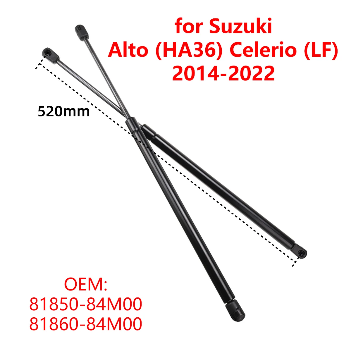 2Pcs 8185084M00 Car Rear Trunk Boot Tailgate Gas Struts Lift Support Rods for Suzuki Alto HA36 Celerio LF 2014-2022
2Pcs 8185084M00 Car Rear Trunk Boot Tailgate Gas Struts Lift Support Rods for Suzuki Alto HA36 Celerio LF 2014-2022