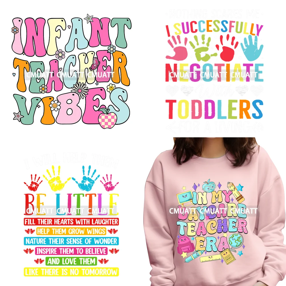 Funny Toddler Teacher Vibes Cute Daycare Worker Gift Preschool Iron on Washable DTF Transfer Sticker Ready to Press for Clothing 
Funny Toddler Teacher Vibes Cute Daycare Worker Gift Preschool Iron on Washable DTF Transfer Sticker Ready to Press for Clothing