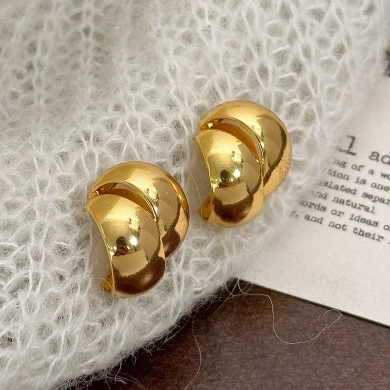 Real 925 Sterling Silver 18K Gold Cross Geometric Stud Earrings for Women Trendy Fine Jewelry Light Luxury Accessories
Real 925 Sterling Silver 18K Gold Cross Geometric Stud Earrings for Women Trendy Fine Jewelry Light Luxury Accessories