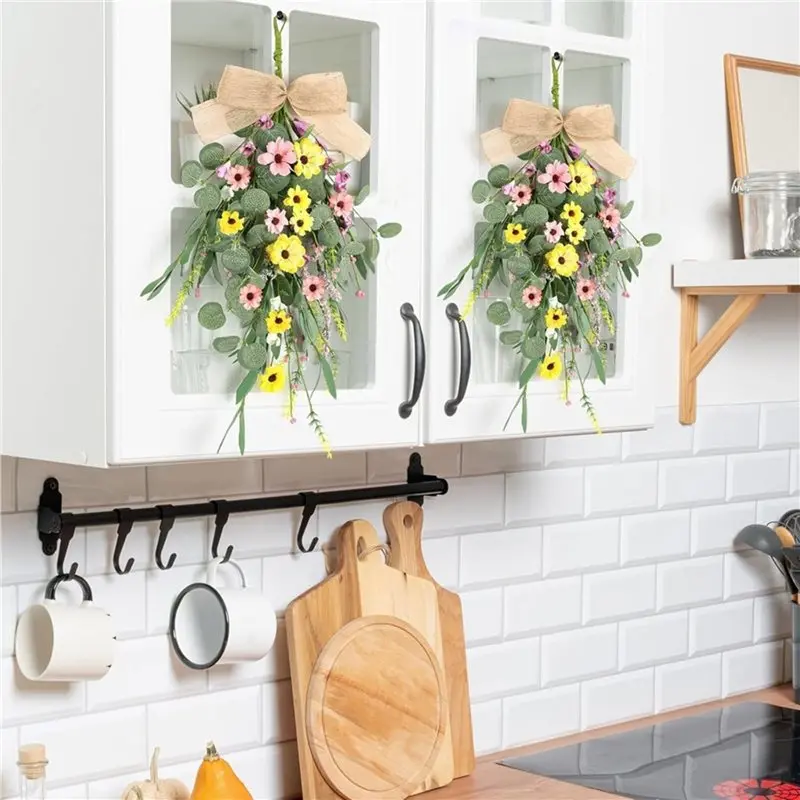 【ELECTRONIC-ACCESSORIES】For Kitchen Cabinet 22" Spring Summer Floral Teardrop Swags 2Pcs Artificial Spring Summer Swag Wreaths
【ELECTRONIC-ACCESSORIES】For Kitchen Cabinet 22" Spring Summer Floral Teardrop Swags 2Pcs Artificial Spring Summer Swag Wreaths