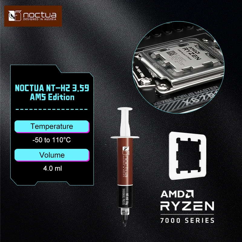 Noctua NT-H1 NT-H2 3.5g 10g AM5 SW Edition Thermal Conductive grease paste For Notebook Graphics CPU Cooler GPU Chassis Cooling
Noctua NT-H1 NT-H2 3.5g 10g AM5 SW Edition Thermal Conductive grease paste For Notebook Graphics CPU Cooler GPU Chassis Cooling