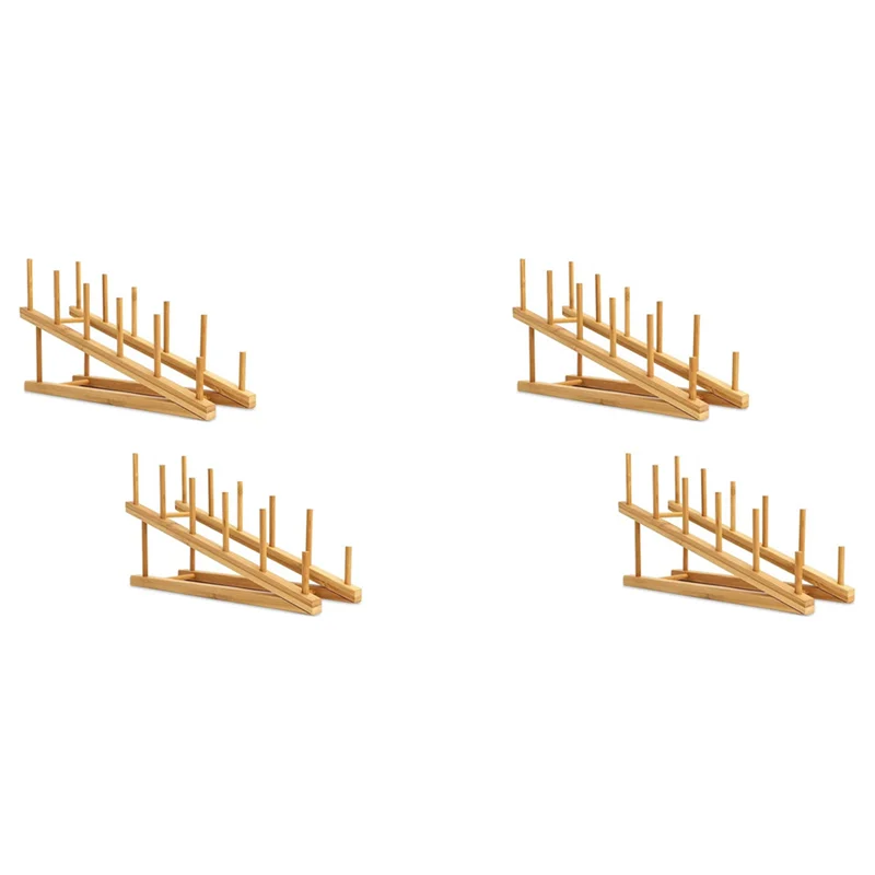ABWR-4 PCS Wooden Dish Rack Bamboo Plate Rack Stand Pot Lid Holder, Dish Drying Rack Kitchen Cabinet Organizer For Dish Plate
ABWR-4 PCS Wooden Dish Rack Bamboo Plate Rack Stand Pot Lid Holder, Dish Drying Rack Kitchen Cabinet Organizer For Dish Plate