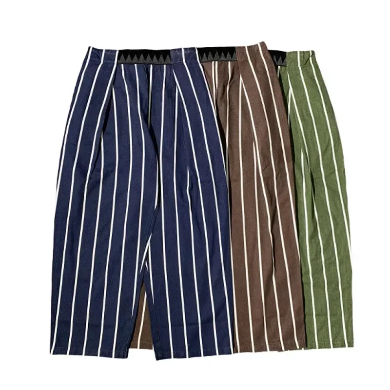 Kapital Hirata and Hiroshi Striped Vintage Japanese Casual Pants Washed Crop Harun Trousers for Men New
Kapital Hirata and Hiroshi Striped Vintage Japanese Casual Pants Washed Crop Harun Trousers for Men New