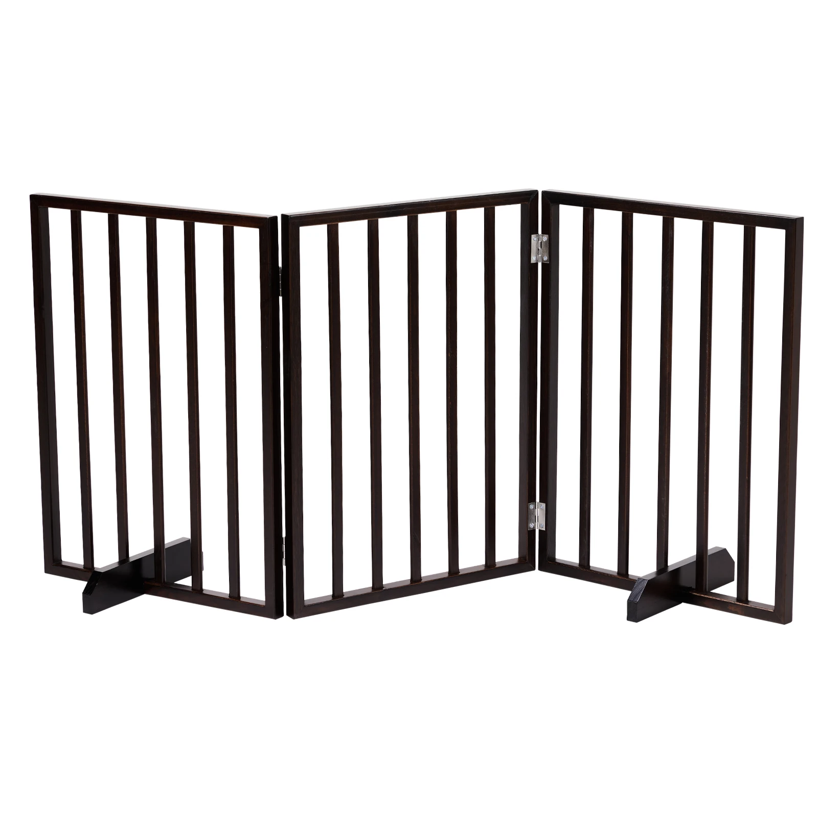 The Wooden Dog Fence Walnut Free Standing Dog Gate Freestanding Pet Gate 3 Panels Foldable Dog Gate for Narrow Passageways Expandable Dog Barrier
The Wooden Dog Fence Walnut Free Standing Dog Gate Freestanding Pet Gate 3 Panels Foldable Dog Gate for Narrow Passageways Expandable Dog Barrier