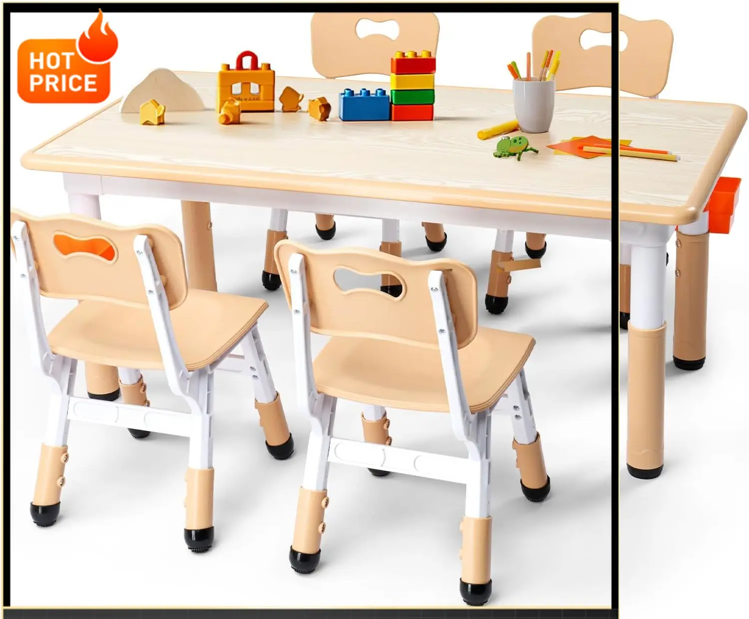 BestsellerBestsellerHeight-Adjustable Kids Table and 4 Chairs Set, Toddler Table and Chair Set for Kids 2-8 Suitable for Crafts
BestsellerBestsellerHeight-Adjustable Kids Table and 4 Chairs Set, Toddler Table and Chair Set for Kids 2-8 Suitable for Crafts