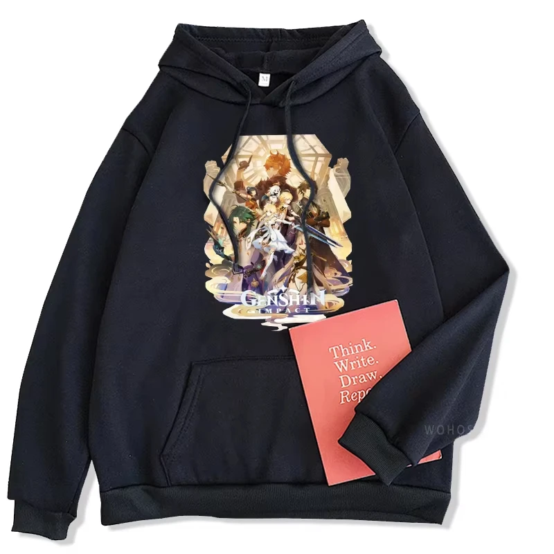 Anime Genshin Impact Hoodies Xiao/Zhong Li Friends Men Loose Pullover Casual Harajuku Streetwear Unisex Winter Black Sweatshirts
Anime Genshin Impact Hoodies Xiao/Zhong Li Friends Men Loose Pullover Casual Harajuku Streetwear Unisex Winter Black Sweatshirts
