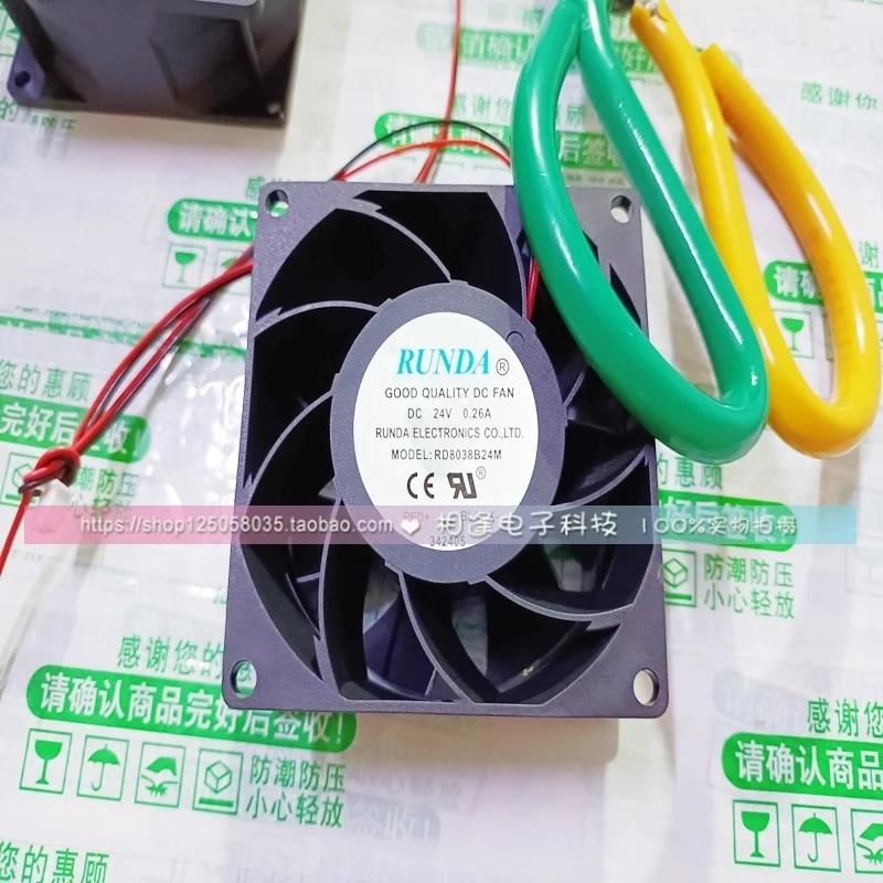 A+for 1 PCS RUNDA fan RD8038B24M DC24V 0.26A 8038 8CM 2 wire cooling fan
A+for 1 PCS RUNDA fan RD8038B24M DC24V 0.26A 8038 8CM 2 wire cooling fan