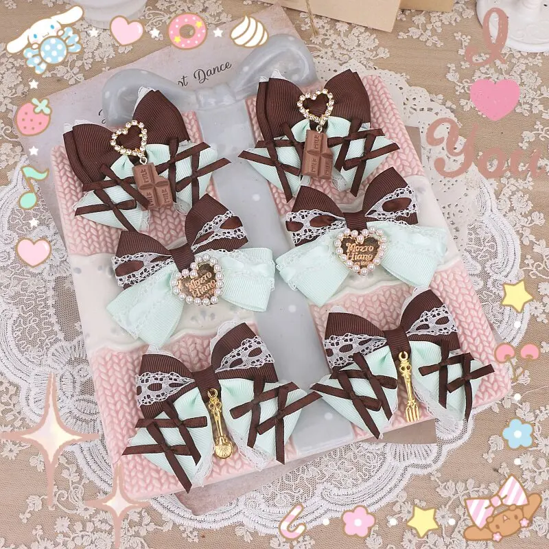 Handmade Japanese Bud Thin and Sweet Fork Love Pendant Lace Edge Bow Edge Clip Hairpin Headgear
Handmade Japanese Bud Thin and Sweet Fork Love Pendant Lace Edge Bow Edge Clip Hairpin Headgear