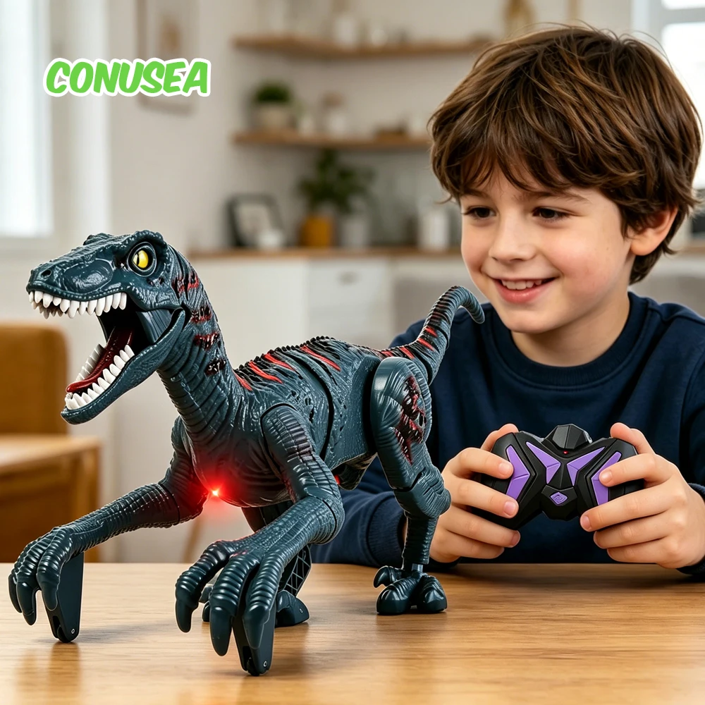 RC Dinosaur Remote Control Toys 8Ch 2.4G Radio Controlled Animal Velociraptor With Sounds Shaking Head Toy for Boy children
RC Dinosaur Remote Control Toys 8Ch 2.4G Radio Controlled Animal Velociraptor With Sounds Shaking Head Toy for Boy children