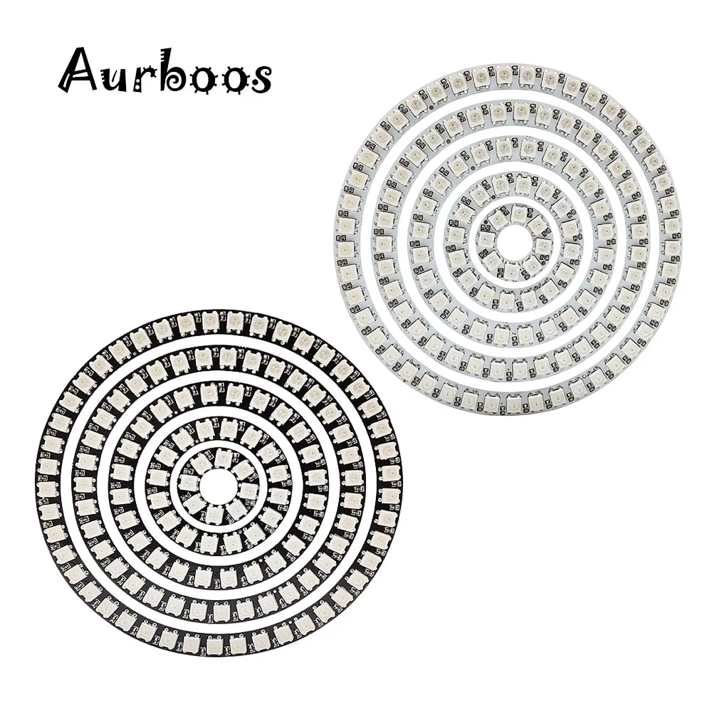 WS2812B LED RGB Ring 8/16/24/35/45LEDs WS2812 WS2811 5050 RGB LED + Integrated Driver Individually Addressable RGB LED Module
WS2812B LED RGB Ring 8/16/24/35/45LEDs WS2812 WS2811 5050 RGB LED + Integrated Driver Individually Addressable RGB LED Module