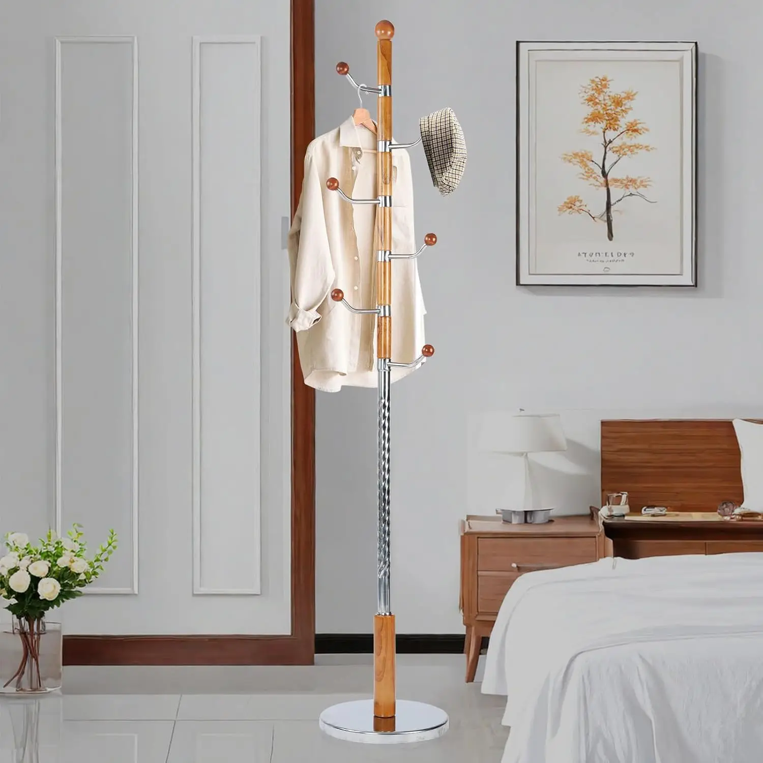 #Coat Rack Freestanding, Metal Wooden Coat Tree with 6 Hooks, Heavy Duty Coat Hanger Stand with Resin and Stainless, Customized
#Coat Rack Freestanding, Metal Wooden Coat Tree with 6 Hooks, Heavy Duty Coat Hanger Stand with Resin and Stainless, Customized