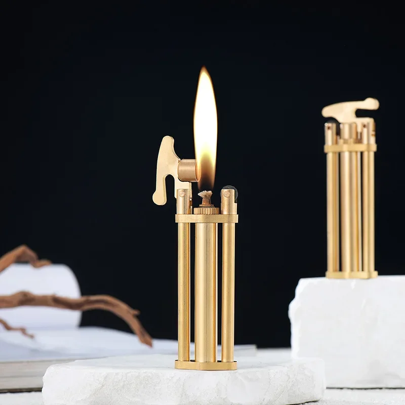 New Portable Grinding Wheel Kerosene Lighter Original Copper Body Creative Personality Retro Lighter Men's High-End Gift
New Portable Grinding Wheel Kerosene Lighter Original Copper Body Creative Personality Retro Lighter Men's High-End Gift