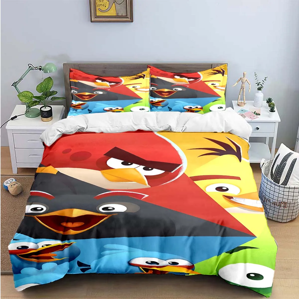 Cute Cartoon Game Birds Bedding Sets exquisite supplies set duvet cover bed comforter set bedding set luxury Kids birthday gift
Cute Cartoon Game Birds Bedding Sets exquisite supplies set duvet cover bed comforter set bedding set luxury Kids birthday gift