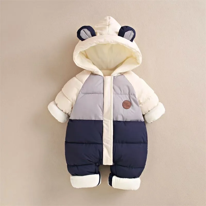 Baby Winter Boys Girls Thick Plus Velvet Jumpsuits Padded Warm Rompers Windproof Hooded Overalls Snowsuit One Piece Bodysuit
Baby Winter Boys Girls Thick Plus Velvet Jumpsuits Padded Warm Rompers Windproof Hooded Overalls Snowsuit One Piece Bodysuit
